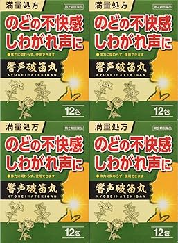 Amazon | 【第2類医薬品】響声破笛丸エキス顆粒G 12包 ×4